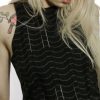 Top "zigzag" schwarz / graphit